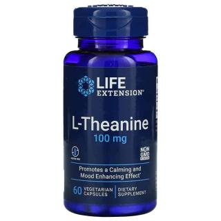 LIFE EXTENSION L-Theanine (L-Teanina) 60 Kapsułek wegetariańskich