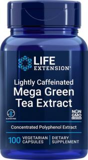 LIFE EXTENSION Lightly Caffeinated Mega Green Tea Extract - Zielona Herbata ekstrakt 725 mg (100 kaps.)