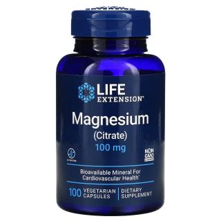 LIFE EXTENSION Magnesium Citrate (Cytrynian magnezu) 100 Kapsułek wegetariańskich