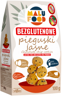 Malu food ciastka pieguski jasne bez cukru bezglutenowe 100 g