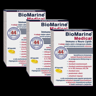 MARINEX BioMarine Medical Immuno Neuro Lipids (EPA, DHA i Omega-3) 3 x 60 Kapsułek