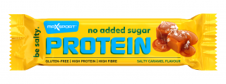 Maxsport baton proteinowy o smaku słony karmel w mlecznej czekoladzie bez dodatku cukrów bezglutenowy 40 g