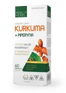 MEDICA HERBS Kurkuma + Piperyna 60 Kapsułek