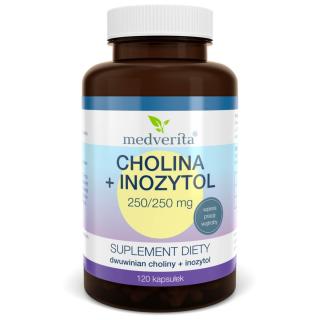 MEDVERITA Cholina + Inozytol 250/250mg 120 Kapsułek