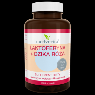 MEDVERITA Laktoferyna + Dzika Róża 120 Kapsułek