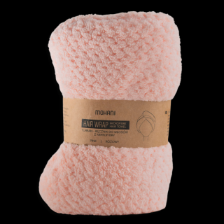Mohani turban  ręcznik do włosów z mikrofibry różowy
