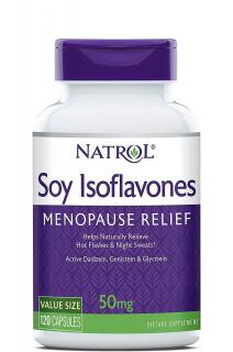 NATROL Soy Isoflavones 50mg (Izoflawony sojowe, Ulga przy menopauzie) 120 Kapsułek