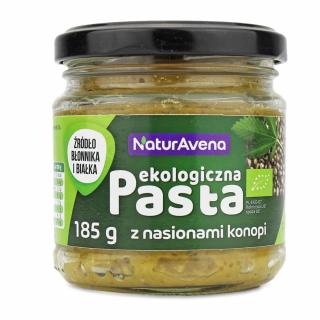 Naturavena pasta z ciecierzycy i szpinaku z nasionami konopi bio 185 g