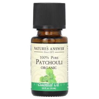 NATURE'S ANSWER 100% Pure Patchouli Organic Essential Oil - Olejek z paczuli (15 ml)