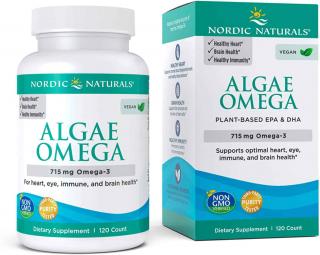 NORDIC NATURALS Algae Omega 715mg (Omega-3, EPA, DHA) 120 Kapsułek żelowych