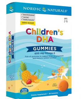 Nordic Naturals Children's DHA Gummies 600 mg Omega-3 30 żelek o smaku owoców tropikalnych