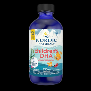 Nordic Naturals Children's DHA (Omega-3 dla dzieci) 530mg 119ml Truskawka