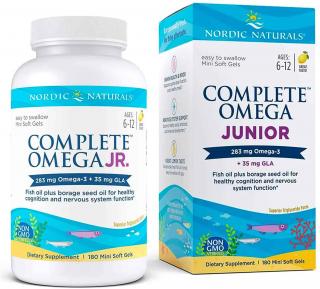 NORDIC NATURALS Complete Omega Junior 283mg (Omega-3 EPA, DHA) 180 Kapsułek żelowych