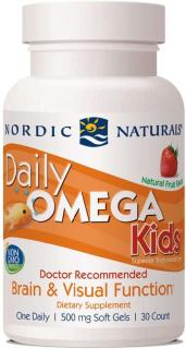 NORDIC NATURALS Daily Omega Kids 500mg (Kwasy Omega-3 dla Dzieci) 30 Softgels