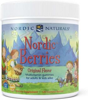 NORDIC NATURALS Nordic Berries Multivitamin (Multiwitamina dla Dzieci i Dorosłych Bez Glutenu) Original Flavor 120 żelek