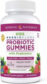 Nordic Naturals Probiotic Gummies KIDS (Probiotyk z Prebiotykiem dla Dzieci) 60 żelek - Poncz Jagodowy