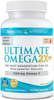 Nordic Naturals Ultimate Omega 2X Mini 1120mg 60 kapsułek truskawkowych