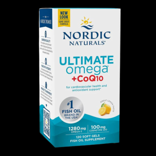 NORDIC NATURALS Ultimate Omega + CoQ10 100mg (Omega-3, Koenzym Q10) 120 Kapsułek żelowych