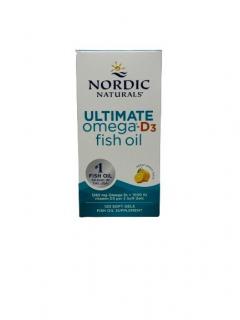 Nordic Naturals Ultimate Omega-D3 Fish Oil 1280 mg 120 kapsułek miękkich o smaku cytrynowym