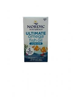 Nordic Naturals Ultimate Omega Fish Oil Junior 680 mg 90 mini kapsułek miękkich o smaku truskawkowym