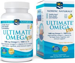 Nordic Naturals Ultimate Omega Xtra 1480mg 60 kapsułek miękkich o smaku cytrynowym