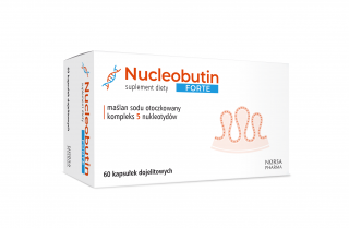 NORSA PHARMA Nucleobutin FORTE (Maślan Sodu i Nukleotydy) 60 Kapsułek dojelitowych