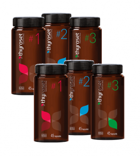 NORSA PHARMA Thyroset (Wsparcie Tarczycy) Zestaw 2 x (3 x 45 kapsułek)