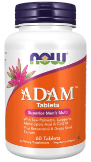 NOW FOODS Adam Multivitamin (Multiwitamina dla Mężczyzn) 60 Tabletek wegetariańskich