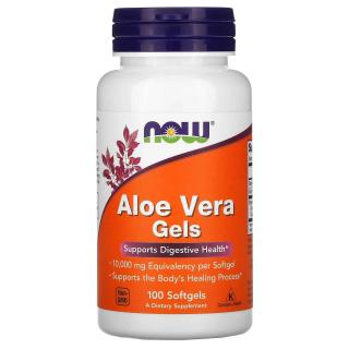 NOW FOODS Aloe Vera Gels (Wsparcie Układu Trawiennego) 100 Kapsułek żelowych