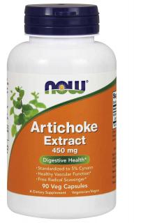 NOW FOODS Artichoke Extract 450mg (Ekstrakt z Karczocha - Wsparcie Trawienia) 90 kapsułek wegetariańskich