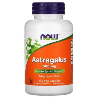 NOW FOODS Astragalus 500mg (Traganek, Wsparcie układu odpornościowego) 100 Kapsułek wegetariańskich