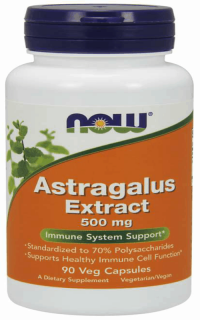 NOW FOODS Astragalus Extract (Targanek Korzeń) 500mg 90 kapsułek wegetariańskich