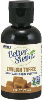 NOW FOODS Better Stevia Liquid Extract English Toffee (Ekstrakt ze Stewii w Płynie BIO) 59ml wegański