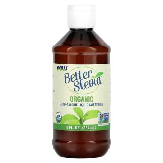 NOW FOODS Better Stevia Liquid Extract Organic (Ekstrakt ze Stewii w Płynie BIO)  237ml wegański