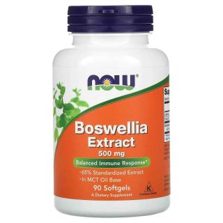 NOW FOODS Boswellia Extract 500mg (Ekstrakt z Kadzidłowca) 90 Kapsułek żelowych