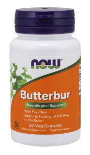 NOW FOODS Butterbur (Lepiężnik - Wsparcie Zdrowia Neurologicznego) 60 kapsułek wegetariańskich