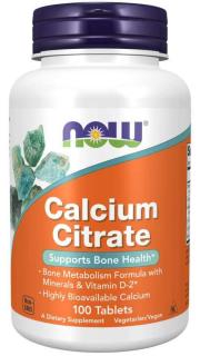 NOW FOODS Calcium Citrate (Cytrynian wapnia) 100 Tabletek wegetariańskich