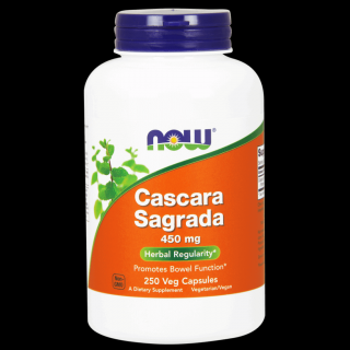 NOW FOODS Cascara Sagrada 450mg - 250 kapsułek wegańskich