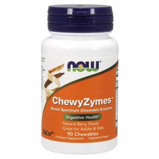 NOW FOODS ChewyZymes (Enzymy trawienne) 90 Tabletek  wegetariańskich do żucia