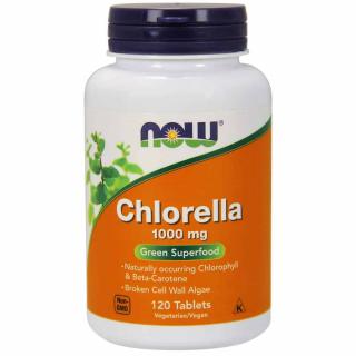 NOW FOODS Chlorella 1000mg (Odporność, Antyoksydacja) 120 Tabletek wegetariańskich