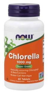 NOW FOODS Chlorella 1000mg (Odporność, Antyoksydacja) 60 Tabletek wegetariańskich