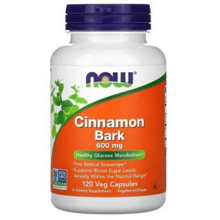 NOW FOODS Cinnamon Bark 600mg (Kora cynamonu) 120 Kapsułek wegetariańskich