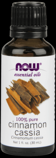 NOW FOODS Cinnamon Cassia Essential Oil 100% (Olejek Eteryczny Cynamonowy) - 30ml