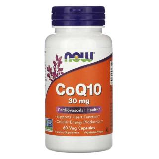 NOW FOODS CoQ10 30mg (Koenzym Q10) 60 Kapsułek wegetariańskich