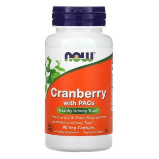 NOW FOODS Cranberry with PACs (Zdrowie dróg moczowych) 90 Kapsułek wegetariańskich