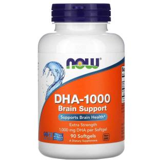 NOW FOODS DHA-1000 Brain Support Extra Strength (DHA, Wsparcie zdrowia mózgu) 90 Kapsułek żelowych