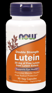 NOW FOODS Double Strength Lutein - Luteina 20 mg (90 kaps.)