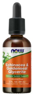 NOW FOODS Echinacea  Goldenseal Glycerite (Wsparcie układu odpornościowego) 59ml