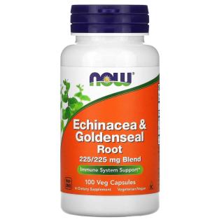 NOW FOODS Echinacea  Goldenseal Root (Wsparcie układu odpornościowego) 100 Kapsułek wegetariańskich