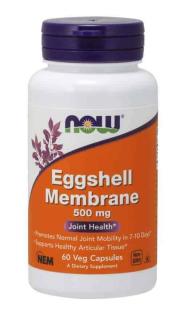 NOW FOODS Eggshell Membrane 500mg (Zdrowie stawów) 60 Kapsułek wegetariańskich